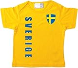 aprom Schweden Baby T-Shirt - Trikot - WM EM No.1 G SWE (80/86)