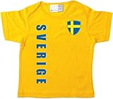 aprom Schweden Baby T-Shirt - Trikot - WM EM No.1 G SWE (80/86)