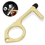 GothicBride Kontaktloser Haken zum Öffnen von Türen - Kleines Hilfsmittel für Sicherheit & Hygiene - Druckknopf, Stylus Stift & Schlüsselring - Ideal für Türen, Geldautomaten, Touchscreen (1 Stücke)