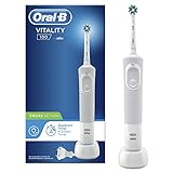 Oral-B Vitality 100 Elektrische Zahnbürste/Electric Toothbrush, 1 Putzprogamm, Timer, 1 CrossAction Aufsteckbürste, weiß