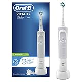 Oral-B Vitality 100 Elektrische Zahnbürste/Electric Toothbrush, 1 Putzprogamm, Timer, 1 CrossAction Aufsteckbürste, weiß