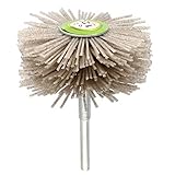Utoolmart Nylon-Felgenbürste, Körnung 120, Schleifkopf mit 6 mm Gewindeschaft, 1 Stück