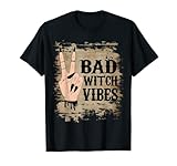 Bad Witch Vibes Peace Hand Mädchen Hexen Gothic Halloween T-S