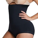 SURE YOU LIKE Damen Hohe Taille Shapewear Bauch Kontrolle Body Shape Figurformende Miederhose Unterwäsche, Schwarz, Tag M/L=size EU(38-42)