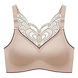 NAY Nalakey Damen Spitzen BH Ohne Bügel Seamless Atmungsaktiv Schöner Kreuze Rücken Push Up für Fitness Yoga Joggen Fest Gemütlich Push up Bra Unterw
