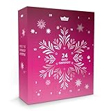 GymQueen Fitness Adventskalender Tasty Christmas 2021, mit exklusiven Tasty Drops und Protein-Riegeln in Originalgröße, Kalorienfreie, Zuckerfreie und Fettfreie Flavour Drops und High Protein Rieg