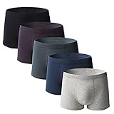 JIAYOUA Boxershorts Herren Große Größe Weiche Unterwäsche Soft Sexy Niedrige Taille Trunks Unterhose Männer Casual Atmungsaktive Retroshorts Classics Stretch Underwear Boxer Schlüpfer Slip