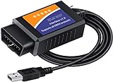 FORScan ELMconfig OBD2 Adapter - ELM327 USB Scanner mit MS-CAN/HS-CAN Schalter - Professionelles OBDII Diagnose Scan Tool für Ford und Mazda…