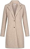 ONLY Damen Kurzmantel Carrie Life Mel Leichter Damen-Mantel mit Reversekragen 15173066 etherea Mel 38
