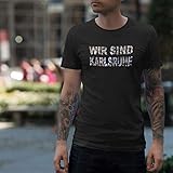 World of Football T-Shirt wir sind Karlsruhe schwarz - XL