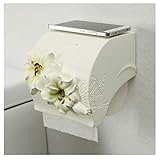 Klorollenhalter Harz Toilettenpapierrollenhalter Badezimmerwandhalterung Toilettenpapierhalter Nordic Kreative Blumen-Papier Halter Home Decor WC-Rollenhalter (Color : B)