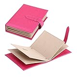 ZIS Ohrringe Schmuck Aufbewahrungsbox Halterung Ohrring Organizer Displayständer Tragbare Schmucksack Faltbare Buch Form Creative (Color : Rose Red)