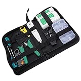 Netzwerkkabelreparatur-Wartungstool-Kit RJ45 RJ11 LAN-Kabel-Tester-Crimper-Stripper-Batterie (nicht inbegriffen)