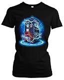 Police Box Damen Girlie T-Shirt | Doctor Dalek Tardis Who Logo (L)