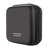 KUOCDSIK CD Tasche, 48 Kapazität Hart Eva Blu-ray CD-Brieftasche Doppelreißverschluss Handschlaufe Tragbare Disc Organizer DVD Hülle für Autofahrten (48 Kapazität, Schwarz48)