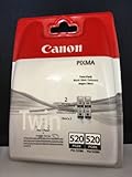 2 Original Canon Druckerpatronen (Twinpack Black) für Canon Pixma iP3600, iP4600, IP4700, MP540, MP550, MP560, MP620, MP630, MP640, MP980, MP990, MX860, MX870 Tintenp