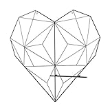 VICASKY Herzform, Wandgitter, aus Eisendraht, Gitterpaneele, Notiztafel, Präsentationsregal für Bilder, Wand-Organizer, Dek