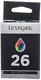 Lexmark Farbpatrone Nr.26 (Standardkapazität) Tinte farbig 275 Seiten Z13/Z23/Z24/Z25/Z33/Z34/Z602/X75/X1150/i3