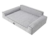 Hundebett Hundekissen Bett Kissen Haustierbett Hundeliegen Hundesofa Hundecouch Liegen Sofa Hundekorb Tierbett Weich, Asche, 116 x 78