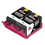 Clorisun Wiederaufbereitete 912XL Schwarz Druckerpatronen Ersatz für HP 912XL 912 XL für HP OfficeJet Pro 8010 8012 8014 8015 HP OfficeJet Pro 8020 8022 8023 8024 8025 (2 Schwarz)