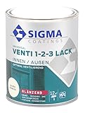 Sigma Venti 1-2-3- Lack innen aussen weiss glänzend 0,75 L