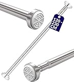 Duschvorhangstange ohne Bohren - Ausziehbar - Sicherer Halt - 120 bis 230cm - Edelstahl Duschstang
