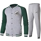 1Sconto Herren Und Damen Plus Größe Schwere Herren Baseball Uniform Hosenanzug Goku Hoodie Sweatshirt Sportanzug XXL