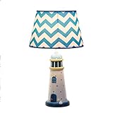 YI0877CHANG Nachttischlampe Tischlampe Schlafzimmer Nachttischlampe Kinderzimmer Dimmbare Kreative blauen Artjungen Augenschutz Tischlampe Study Leselampe Tischlampe (Color : White, Size : Large)