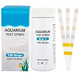 Rebundex 100 Streifen 6 In 1 Wassertest Aquarium Set Aquarium Wassertest Ph Wert Teststreifen Aquarium Teich Wasserhärte Teststreifen auf Nitrate Nitrite Chlor GH KH PH