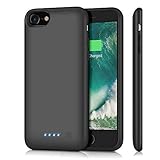 Akku Hülle für iPhone 7/8/6/6s/SE 2020, 6000mAh Große Kapazität Battery Case Tragbare Ladehülle Zusatzakku für iPhone 7/8/6/6s/SE 2020, Wiederaufladbare Schutzhülle Power Bank Akku Case [4,7 Zoll]