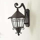 Viktorianische Retro Außenwandleuchte, Klassische wasserdichte Außenwandleuchte Aluminium E27 Hofeinfahrt Wandlaterne Veranda Garage Treppen Straße Landschaft Dekor Wandleuchten Beleuchtung