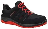 ELTEN WELLMAXX 729561 Maddox Black Low ESD S3 Herren Sicherheitsschuhe S3,Arbeits-und Sicherheitsschuhe,EN ISO 20345 S3 SRC,Stahlkappe,Black-red,EU 44