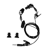Lazmin112 wasserdichte Kopfhörer, 3,5-mm-Knochenleitungs-Kopfhörer mit IP68-Ohrstöpsel Ersetzen Kurze Schnur-Ohrhörer Zum Schwimmen, Laufen, Surfen(Schwarz)