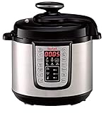 Tefal CY505E Fast & Delicious Multikocher | 25 Programme schnelles Kochen | sichere Drucktechnologie | 6 Liter | 6 Personen | Edelstahl/Schw