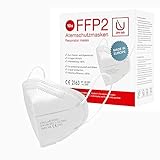 Uni-lab FFP2 Atemschutzmaske | 10 Stück einzeln verpackt | 5-lagig | ffp2 maske ce zertifiziert 2163 und geprüft | weiß | Staubschutzmaske Masken Mundschutz ffp2 - Made in Europ
