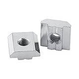 50er Nickel Beschichtete T-Nut Nut Carbon Stahl Silber Carbon Gleitverschluss für Aluminium Profil Zubehör Europäische Standard (EU20-M5)