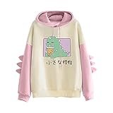 Pianshanzi Hoodies Teenager Mädchen Bunter Kapuzenpullover mit Hoodie Damen Neon Sweatshirt Gedruckt Patchwork Pullover Langarm Kapuzenjacke Kapuzenp