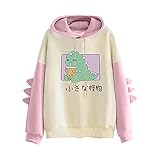 Pianshanzi Hoodie Damen Kapuzenpullover Jacke Oversize Y2K Zip Up Strickjacke Totenkopf-Motiv Langarmshirt Casual Langarm mit Taschen Jumper Teenager Mädchen Herbst Leichte Mantel Bluse Ob