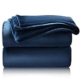 BEDSURE Decke Sofa Kuscheldecke blau - kleine Fleecedecke für Couch weich und warm, Wohndecke flauschig 130x150 cm als Sofadecke Couchdeck