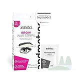 andmetics BROW wax strips: patentierte Augenbrauen Kaltwachs Enthaarung Streifen, perfekte Form zum Formen, Wachsen, Färben (Färbeschablone), ohne Augenbrauen zup