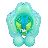 Myir Schwimmring Baby, Aufblasbare Baby Schwimmsitz Schwimmhilfe Swimtrainer Schwimmtrainer Kinder Kleinkind Schwimmreifen Float (Blau, L,1 Jahre-30 Monate)