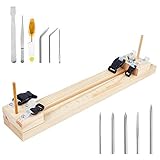 AHANDMAKER Verstellbarer Jig Bracelet Maker Holzrahmen, Armband Hersteller Fallschirmschnur Weben Flechten DIY Crafting Tool Kit, Flechten Weben Handwerkzeug, Holzsock