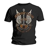 Johnny Cash Guitar Wings Outlaw offiziell Männer T-Shirt Herren (X-Large)
