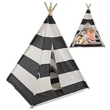 Cocoarm Tipi Zelt für Kinder Aus Holz,Tipi Spielzelt für Kinder Kinderzimmer Indoor Kinderzelt Mit 1 Fenster Spielzelt Tipi für Kinder, 165cm Hoch(#2)