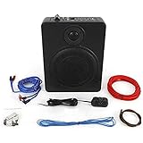 Subwoofer Auto Aktiv 8 Zoll Car Aktivwoofer Bass mit Schlank Metallhülle, Untersitz Car-Audio-modifizierter Ultradünner Auto Untersitz Aktiv ubw