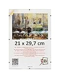 3-B Bilderrahmen - rahmenloser Bildhalter mit Acrylglas - Cliprahmen 21x29,7 cm (A4)