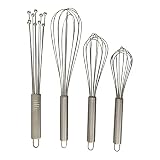 RoyalFay® Schneebesen Ballonschneebesen Kugelschneebesen Rührbesen Handschneebesen Edelstahl 4-teilig