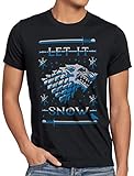 style3 Let it Snow Ugly Sweater Herren T-Shirt staffel lied von EIS und Feuer x-Mas Pulli Weihnachtsbaum, Größe:XL