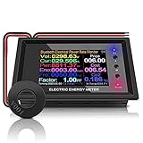 Viudecce AT24C 100A 2,4 Zoll Digital Voltmeter Meter Anzeige Leistung Amperemeter Strom Ampere Volt Wattmeter Tester Detek
