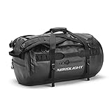 Nordlight Wasserfeste Reisetasche Duffle Bag 60L - mit Rucksackfunktion (schwarz) | Praktische Außen- und Innentaschen | Dry Bag, Sporttasche, Rucksack